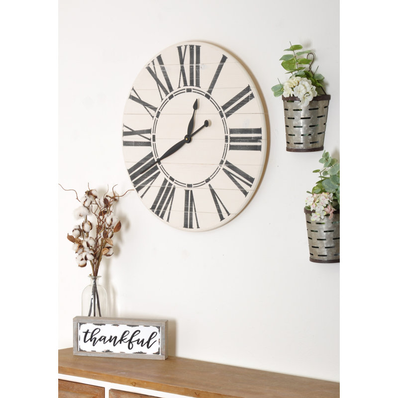 BrandtWorksLLC Oversized Farmhouse Wall Clock & Reviews Wayfair